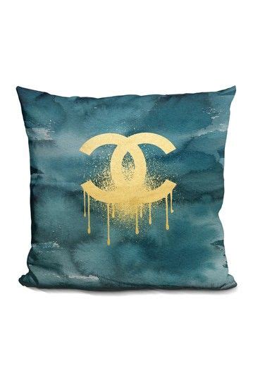 lilipi brand chanel teal & gold throw|Amazon.com: Lilipi Pillow.